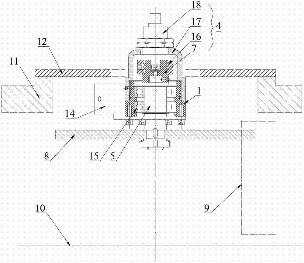 Rotation angle measuring device and engineering machinery