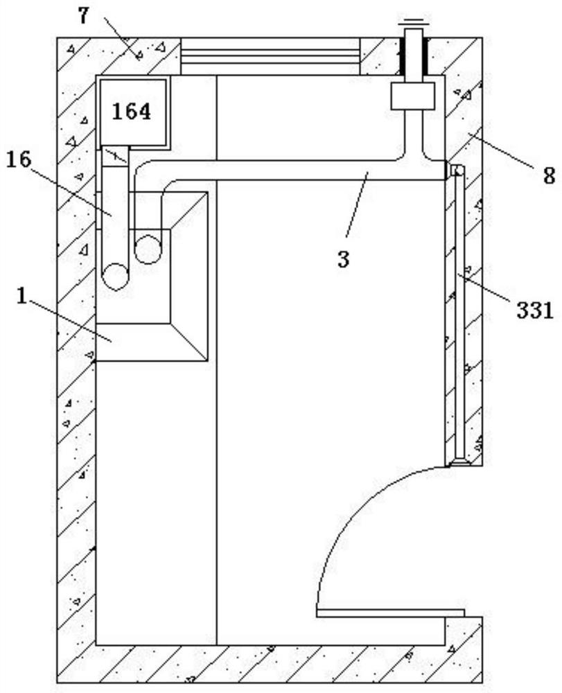 A construction method of a fresh air system built inside the range hood and on the door cover