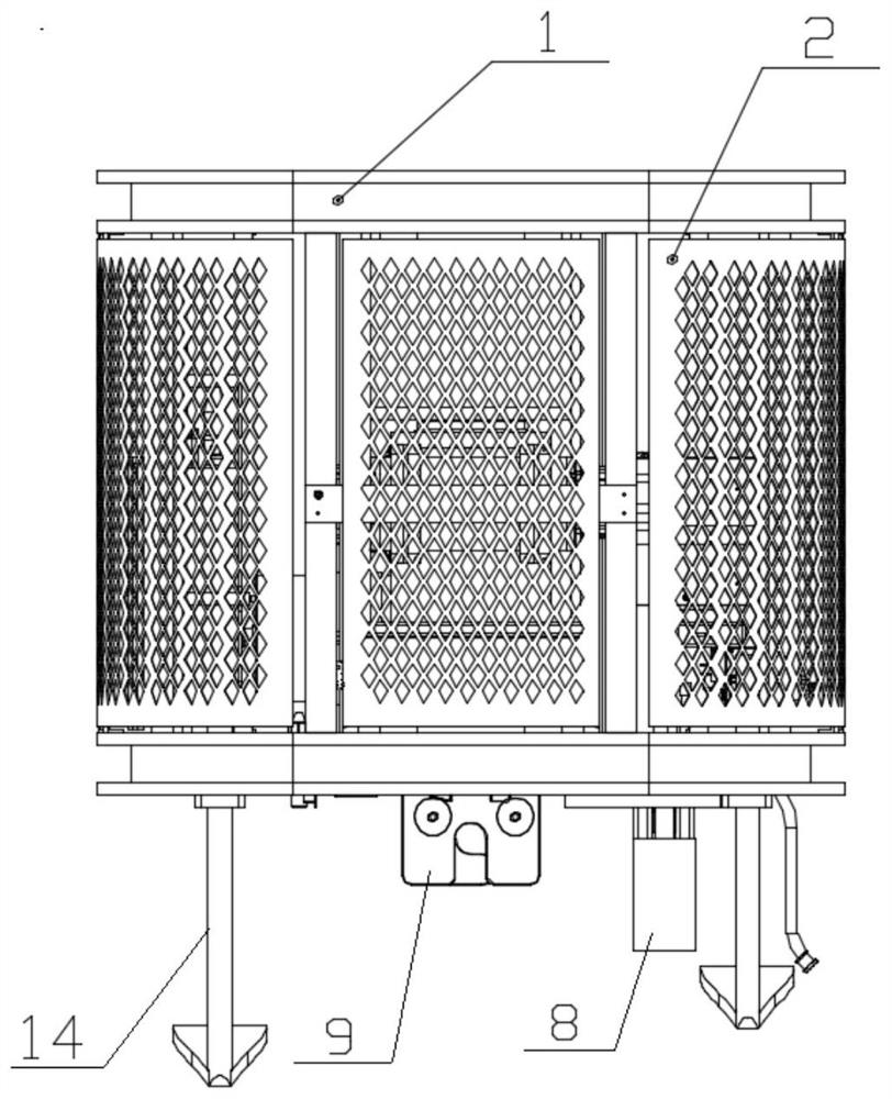 Pressing and falling device for underwater robot