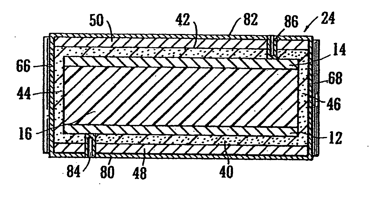 Conductive polymer device and method of manufacturing same