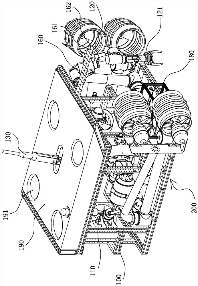 Underwater robot applied to bridge pier maintenance and maintenance method thereof