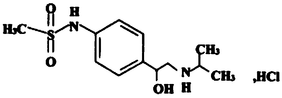 Medicinal composition containing sotalol hydrochloride and preparing method of composition