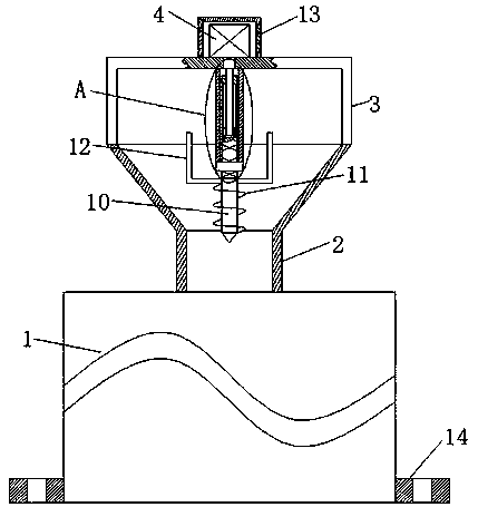 Sludge hopper anti-blocking device for sludge drying treatment