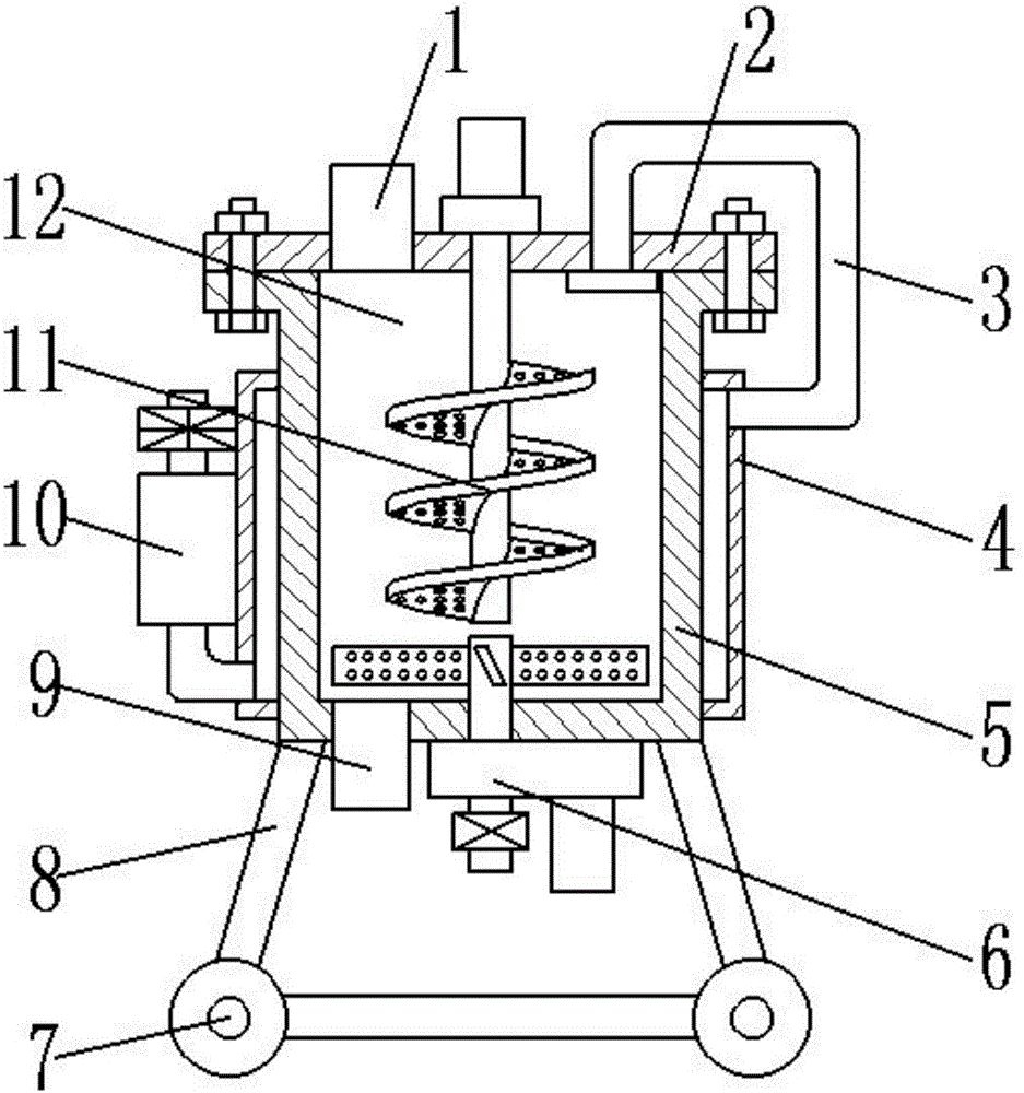 Movable raw material drying treatment device for biological medicine