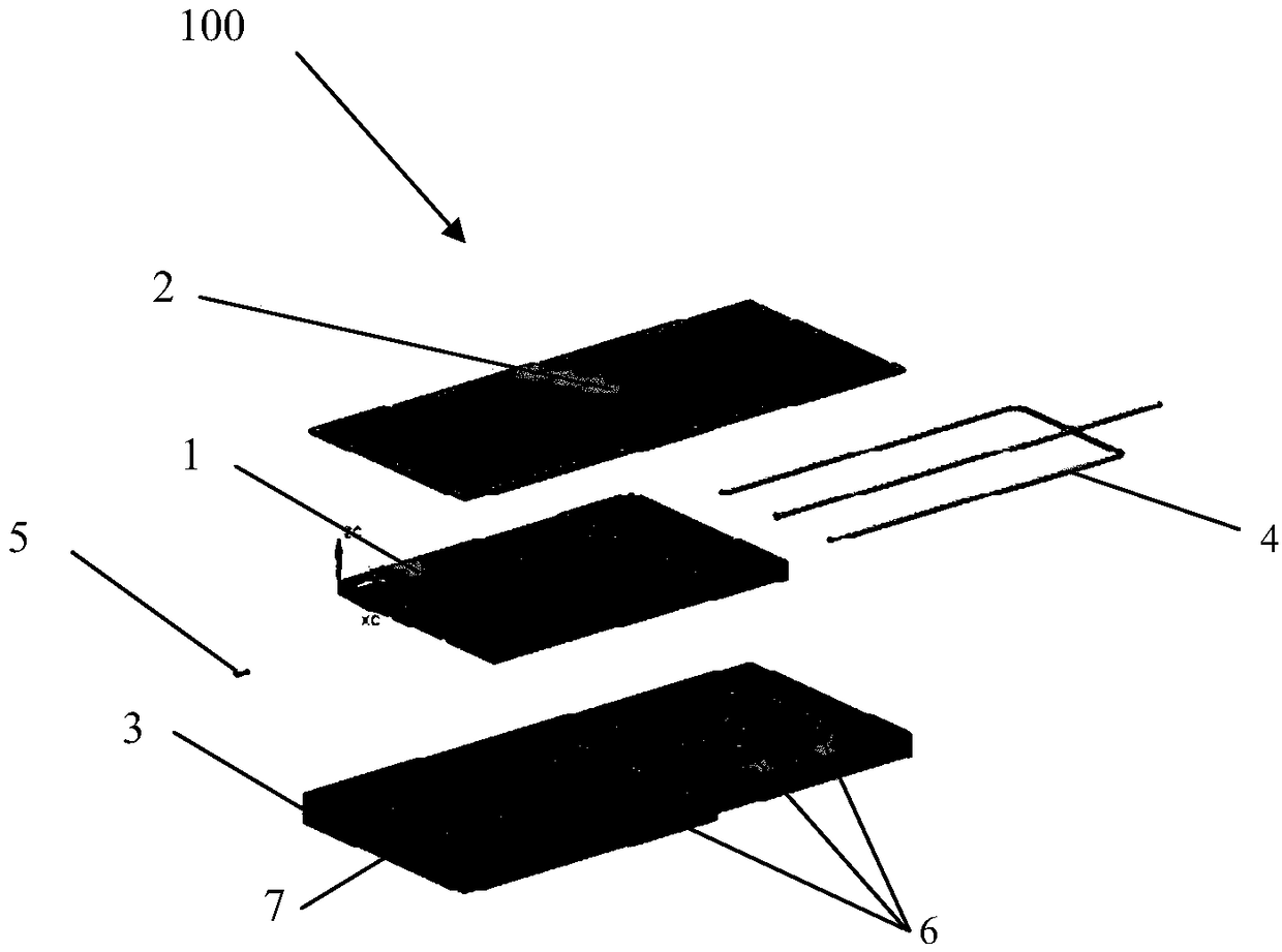 Plate type loop heat pipe evaporator