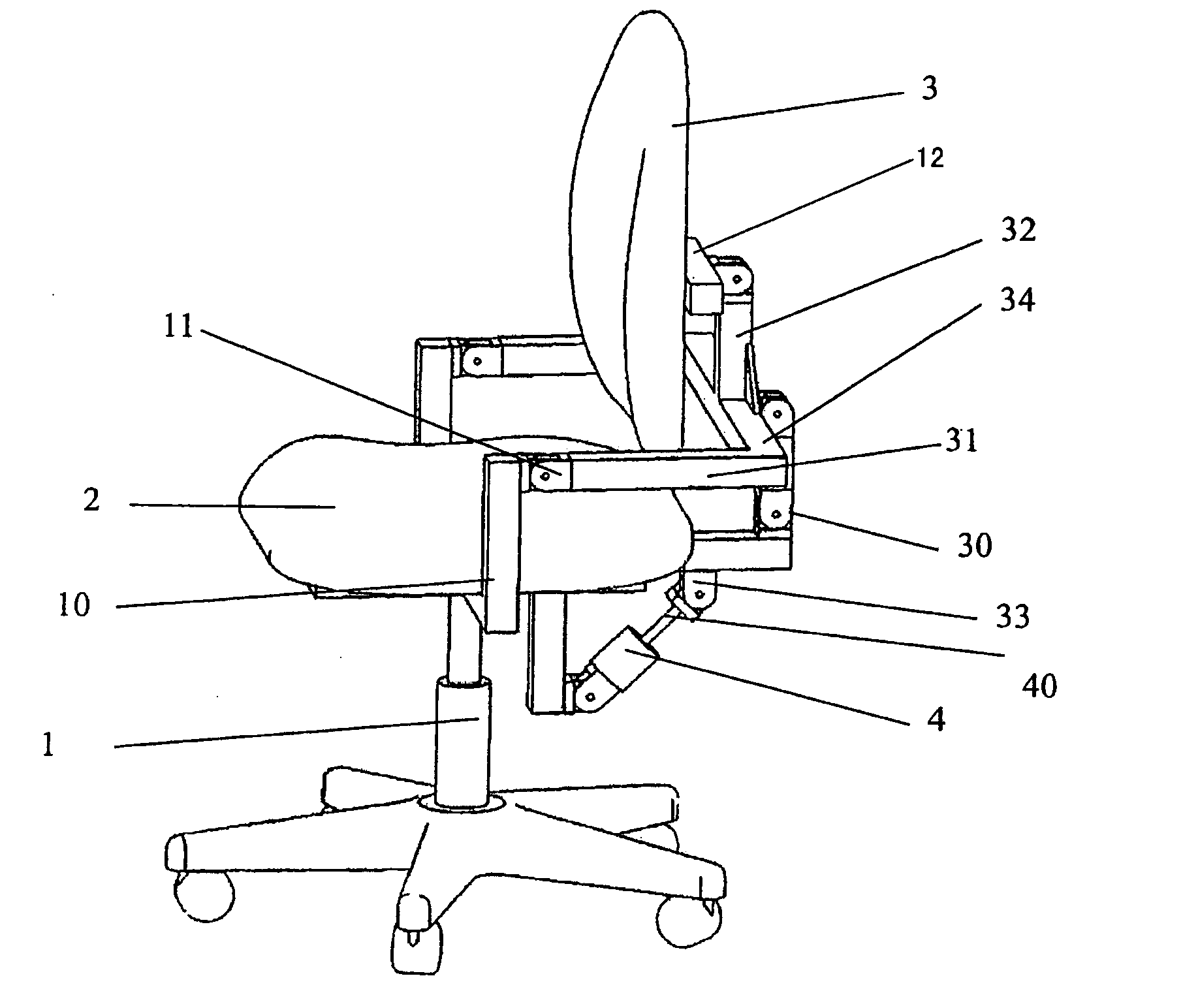 Chair with a synchronous coordinating system for the chair back