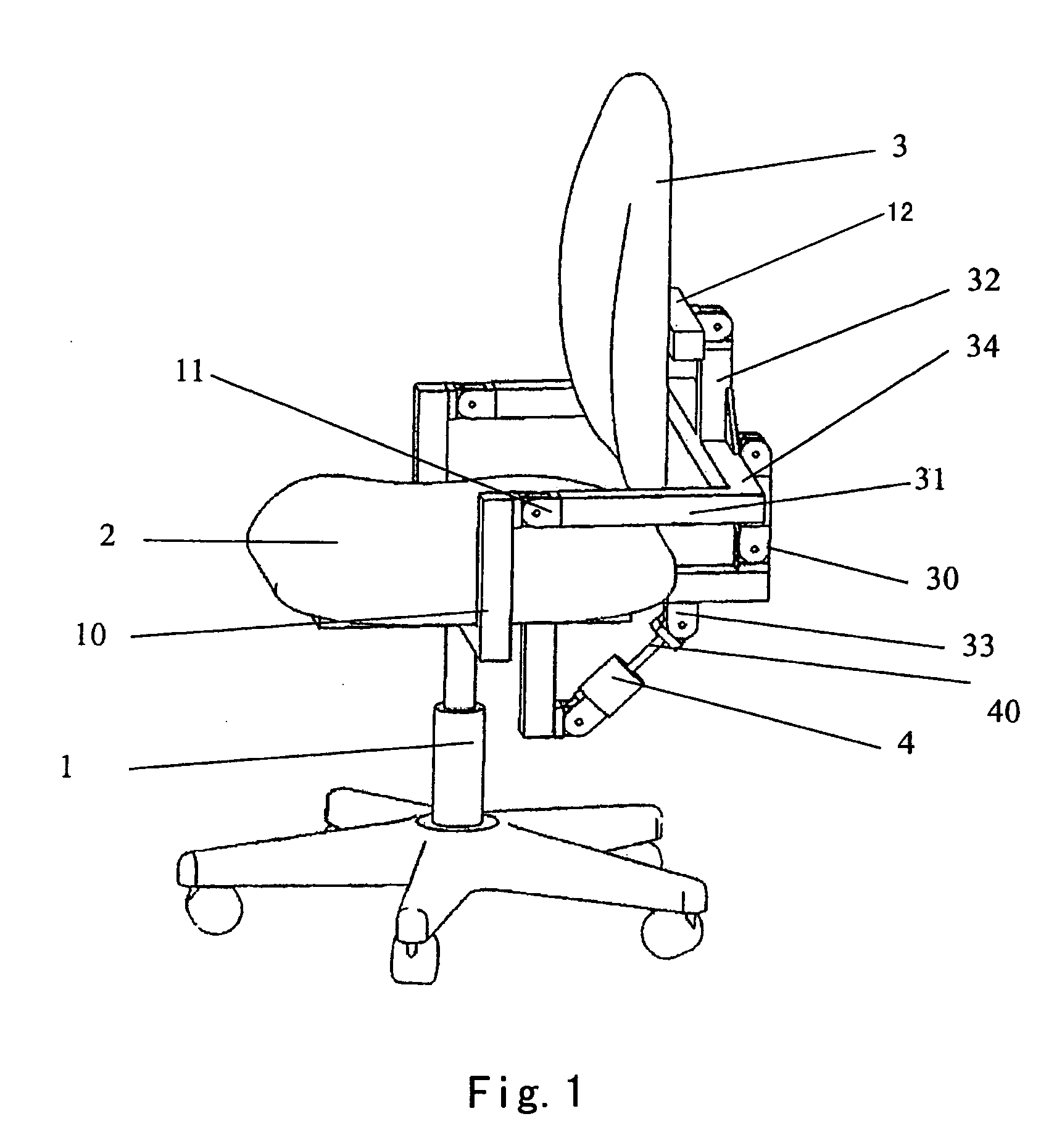 Chair with a synchronous coordinating system for the chair back