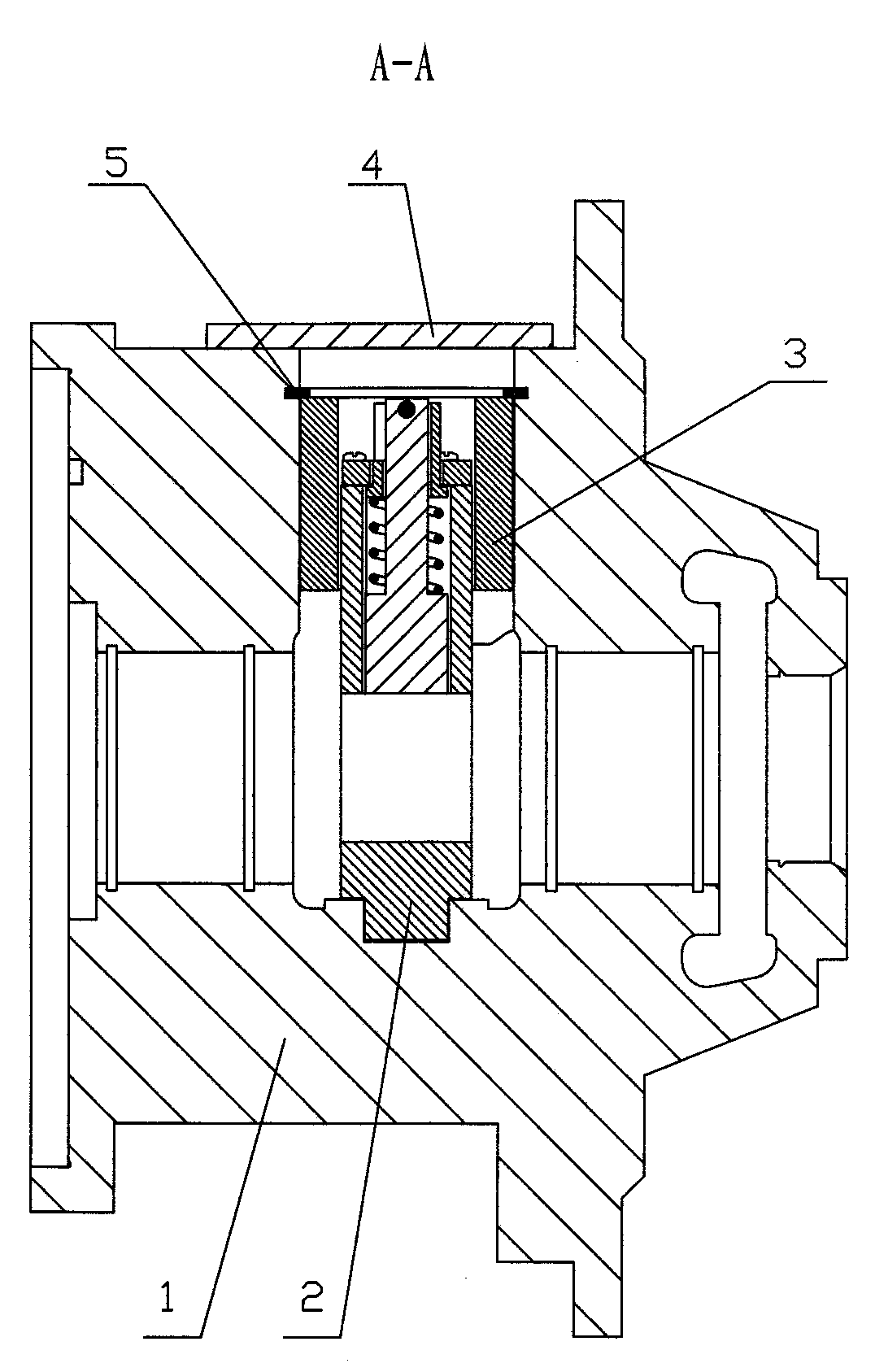 Marine turbocharger bearing body with rotation stopping function