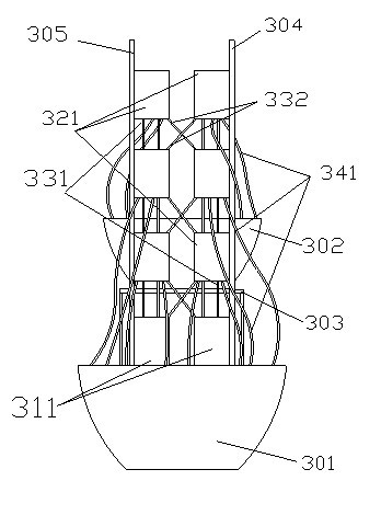 Composite grafting method for trees and special device