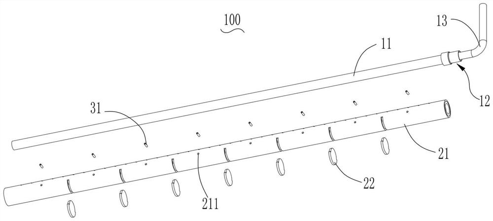 Liquid distribution pipeline assembly and heat exchange device