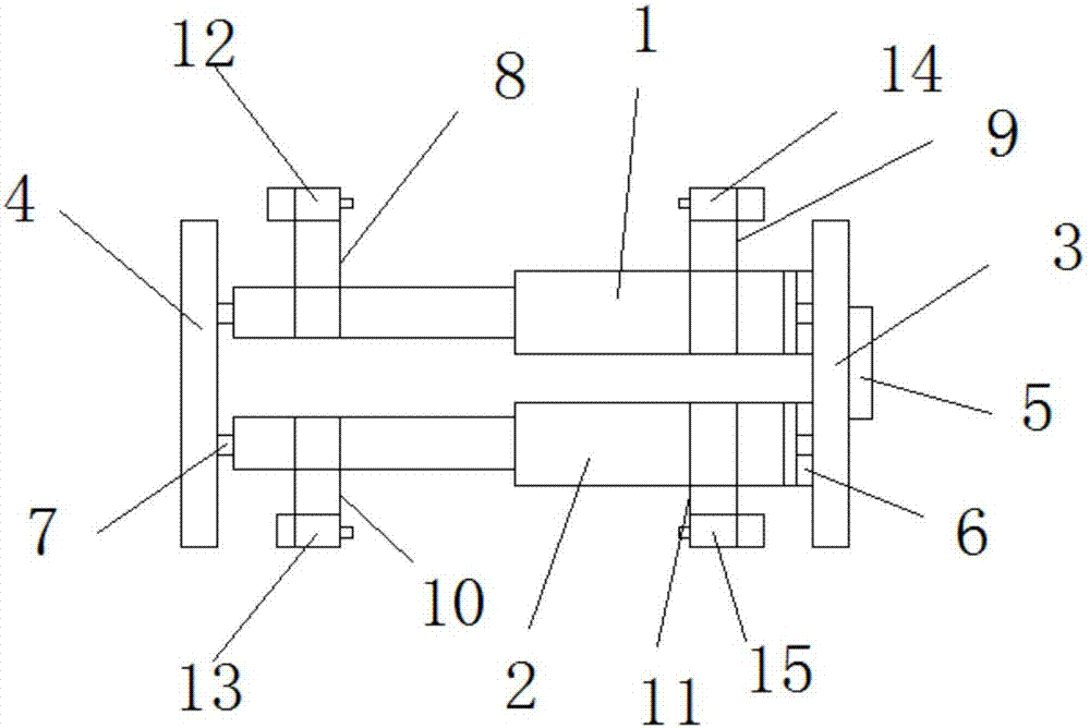 Raw paper roll paper feeding frame convenient in adjustment