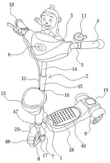 Multifunctional child scooter