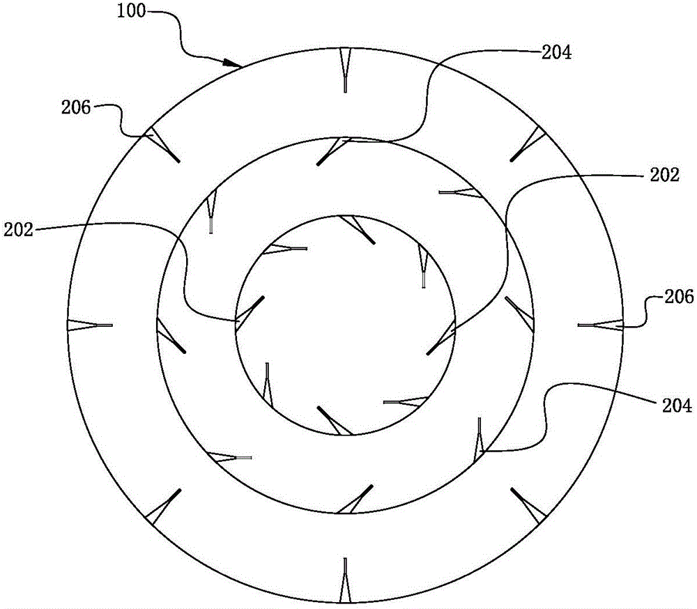 Nozzle used for ore flotation equipment