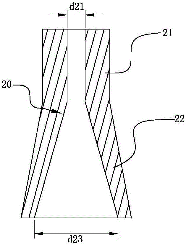 Nozzle used for ore flotation equipment