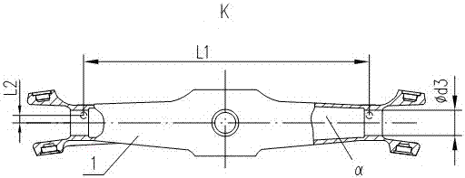 A consignment trolley used for step-by-step conveying and cleaning of axle housing parts