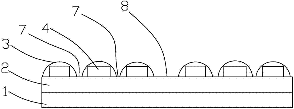 Long-life LED light-emitting module and processing method thereof