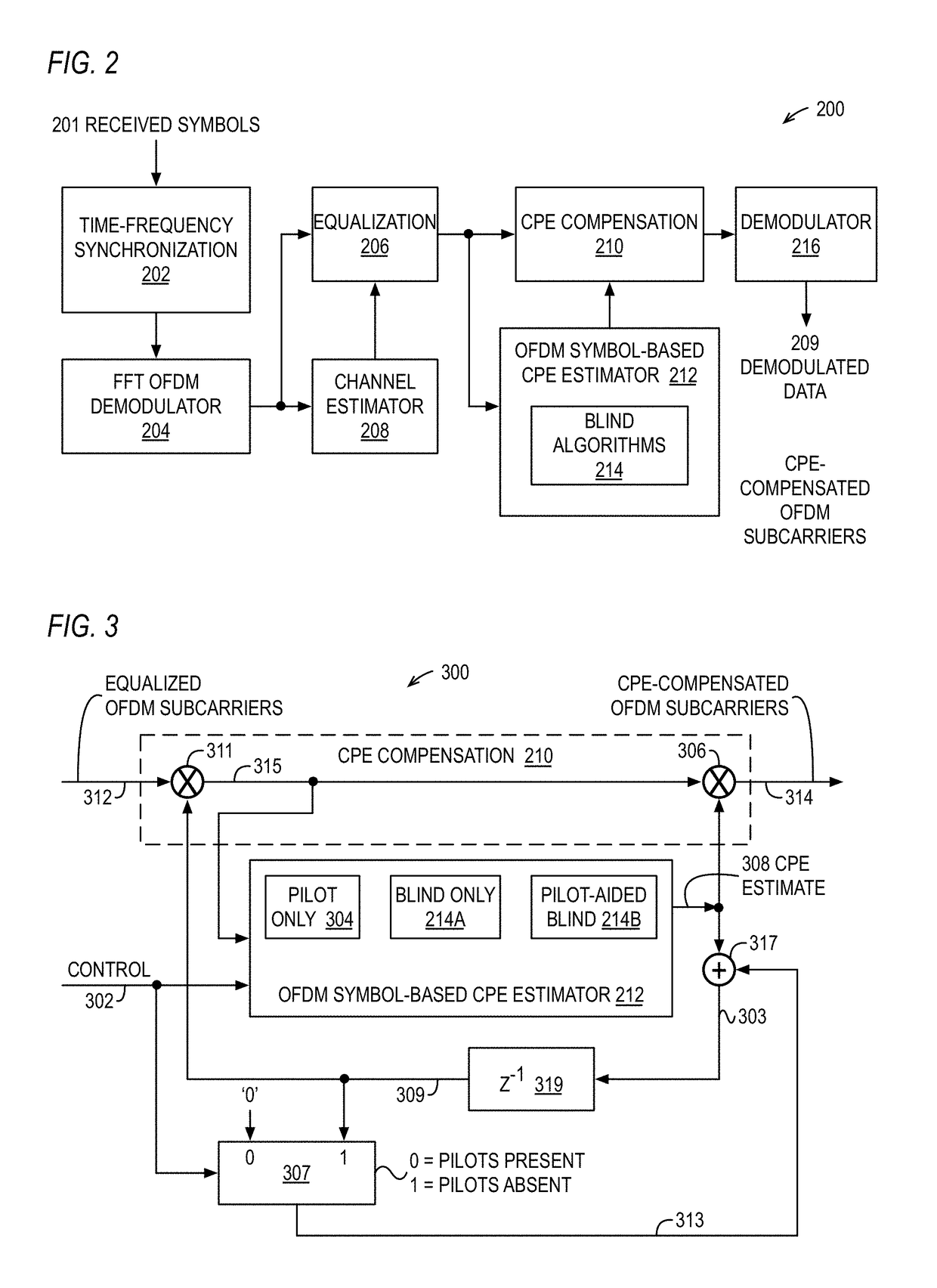 Common phase error (CPE) compensation for frequency division multiplex (FDM) symbols in wireless communication systems