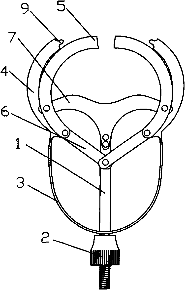 Mandibular gingival flap stretching fixation clamp