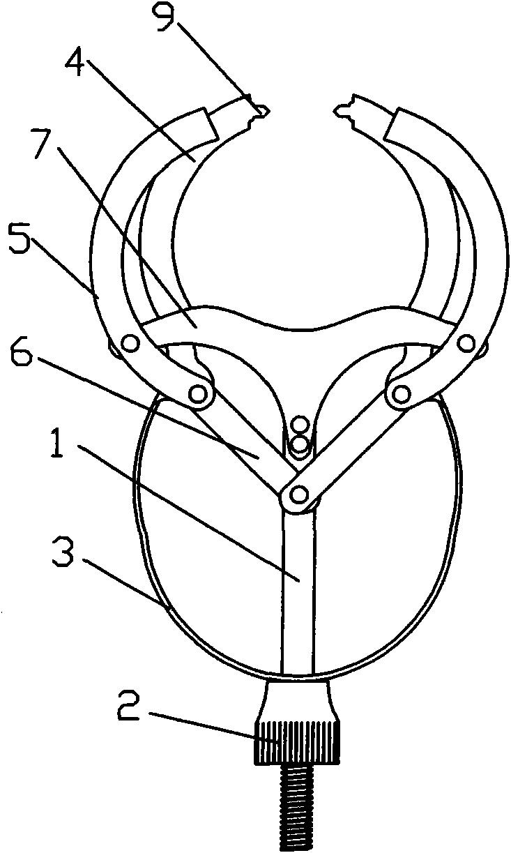 Mandibular gingival flap stretching fixation clamp