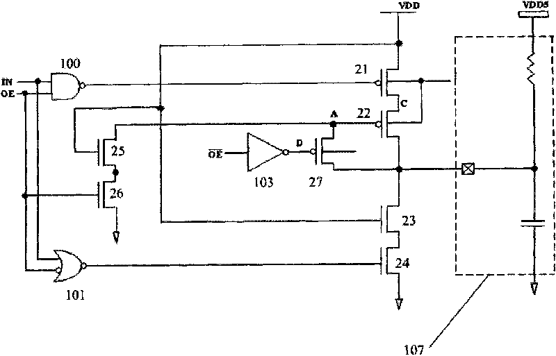 High-voltage tolerance output buffer