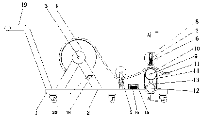 Unwinding device for measuring lengths of electric wires and optical cables