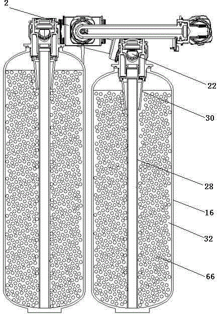 Water purifier with purifying, forward washing and backward washing functions