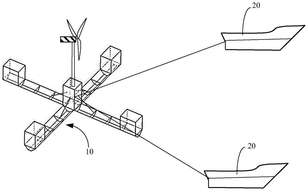 Offshore floating type wind turbine foundation, offshore wind turbine and mounting method of offshore wind turbine