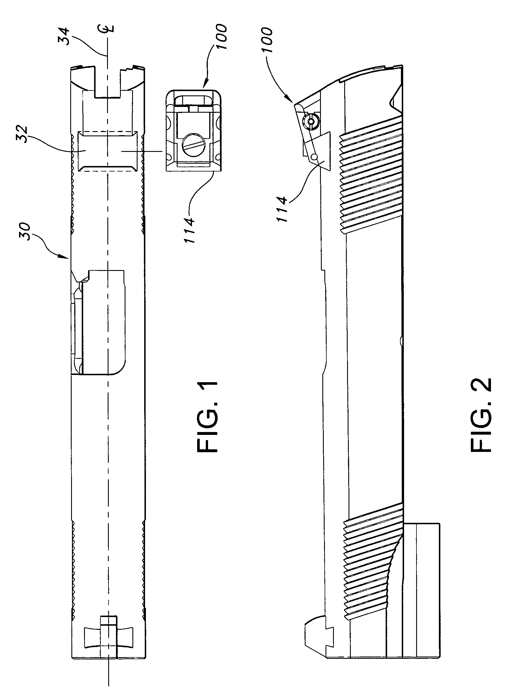 Adjustable rear pistol sight and sight mounting and adjustment method