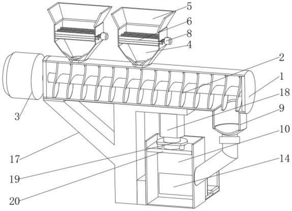 A solid waste solidification device