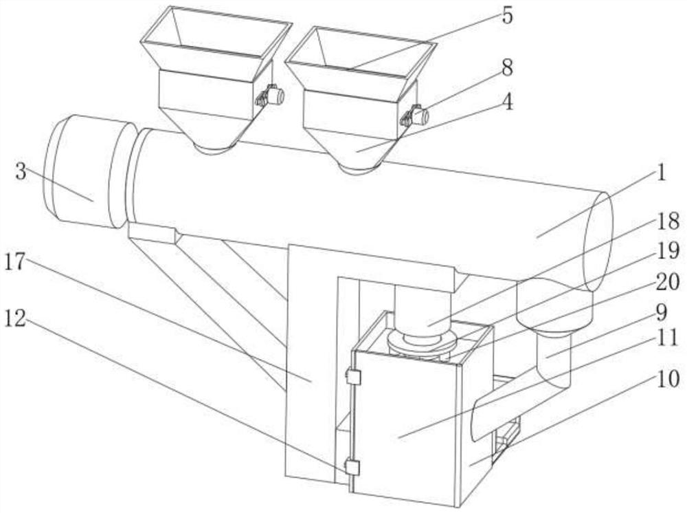 A solid waste solidification device