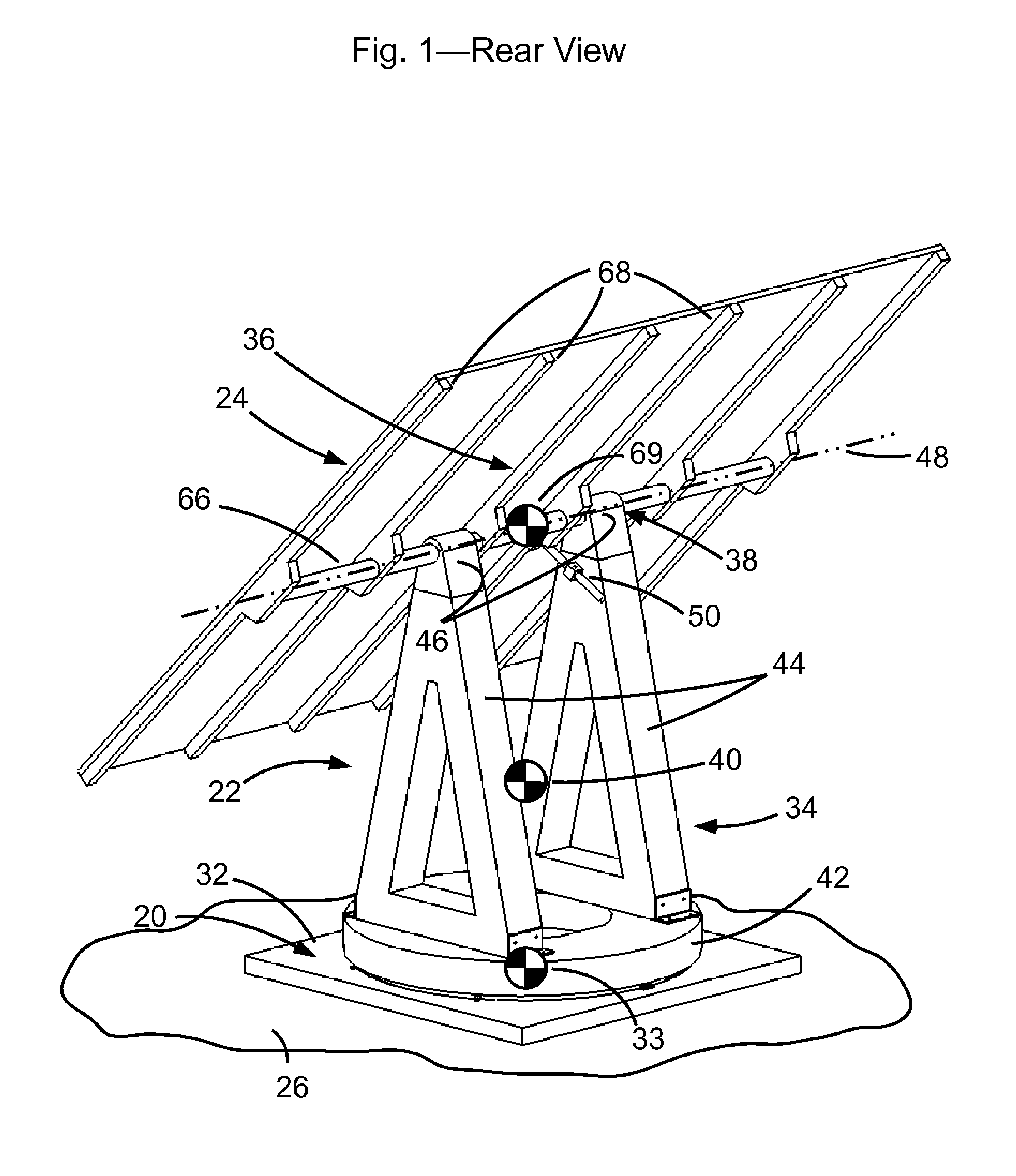 Self ballasted celestial tracking apparatus