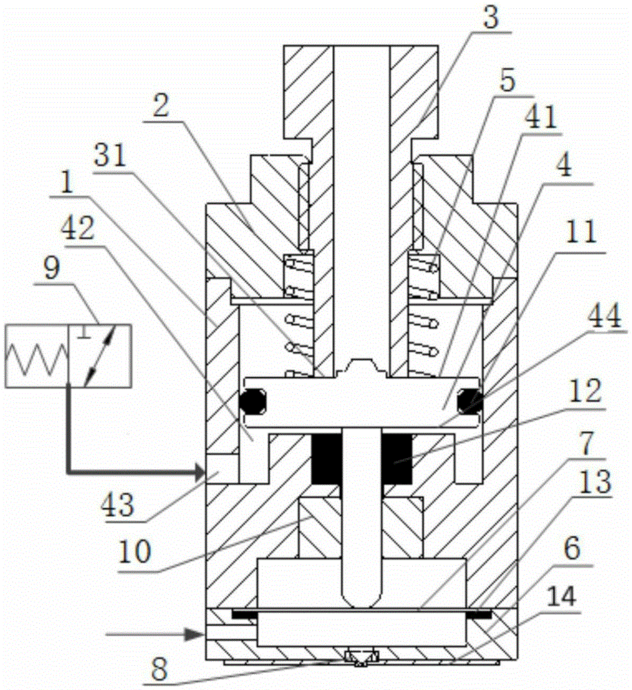 Impact type diaphragm micro jet dispensing device