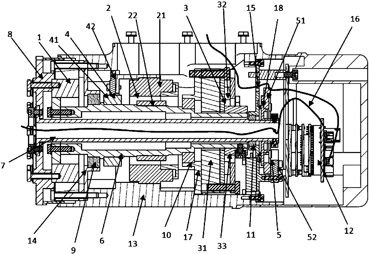 Dual-feedback compact type high-precision hollow integrated joint