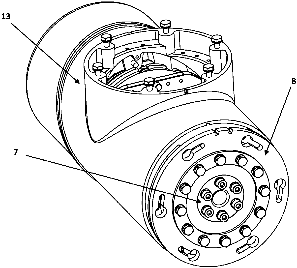 Dual-feedback compact type high-precision hollow integrated joint