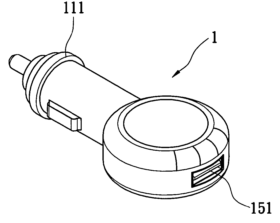 MP3 broadcasting device with cigarette-lighter plug