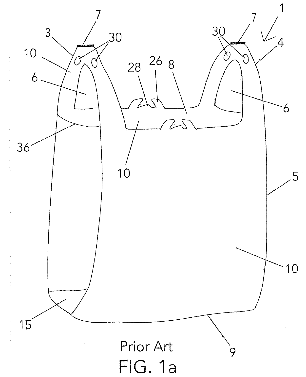 Plastic bag with visible distinguishable characteristics