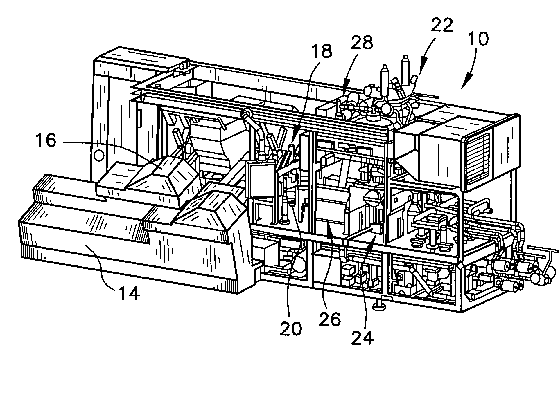 System for automatic/continuous sterilization of packaging machine components