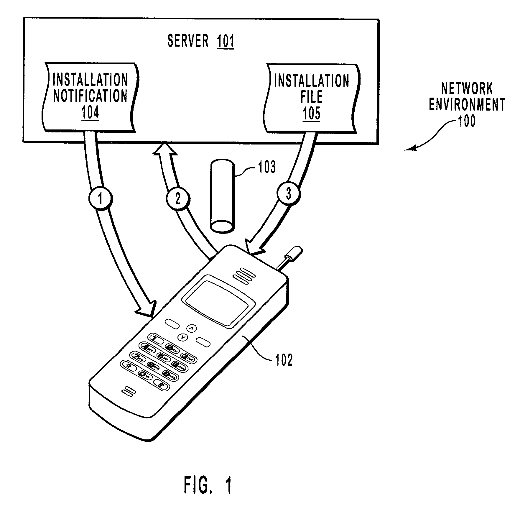 Installing software on a mobile computing device using the rollback and security features of a configuration manager