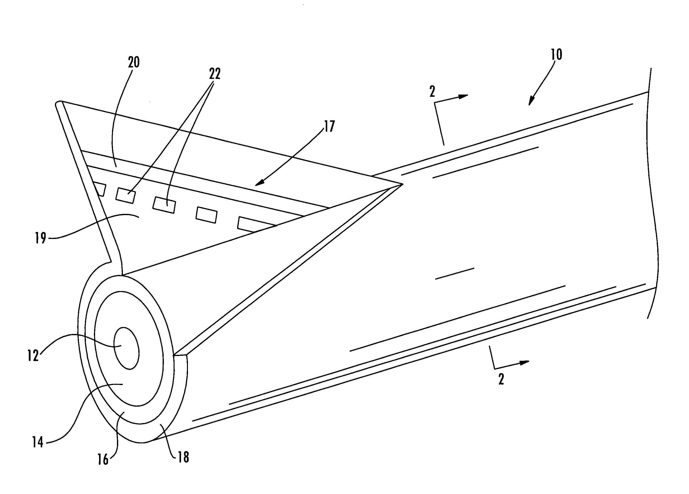 Cable having internal identifying indicia and associated methods