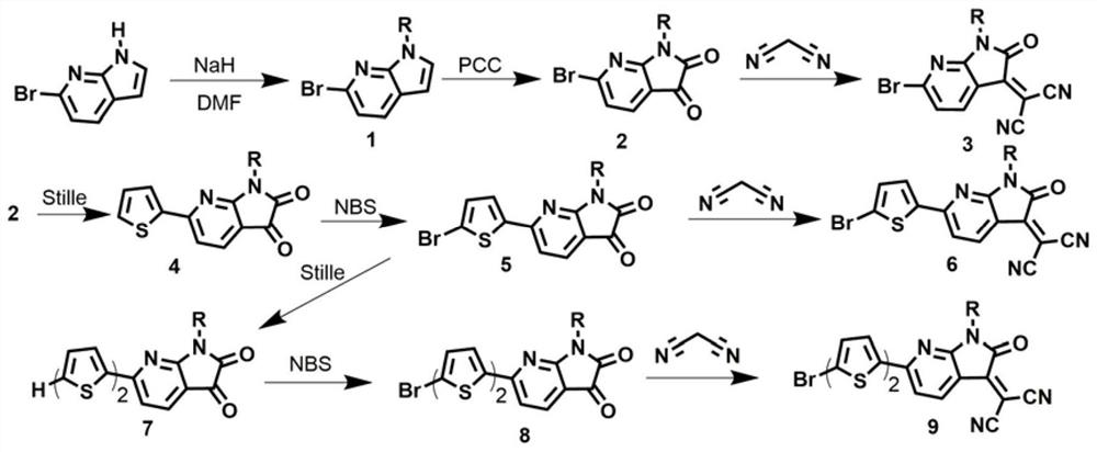 An electron-transporting conjugated small molecule semiconductor material