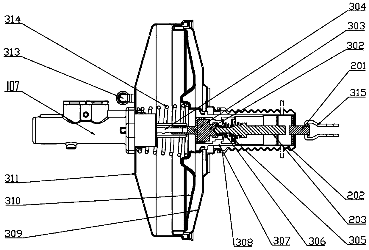 Automobile automatic braking mechanism using vacuum booster and controlling method thereof