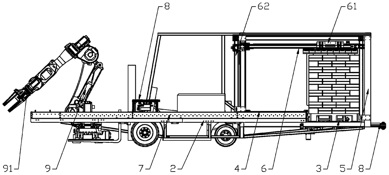 Laser guidance full-automatic car loading robot system