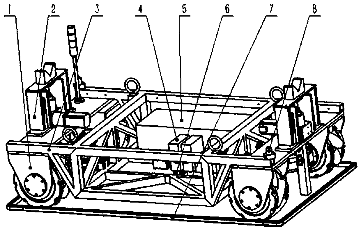 AGV carrying robot for copper foil reel conveying