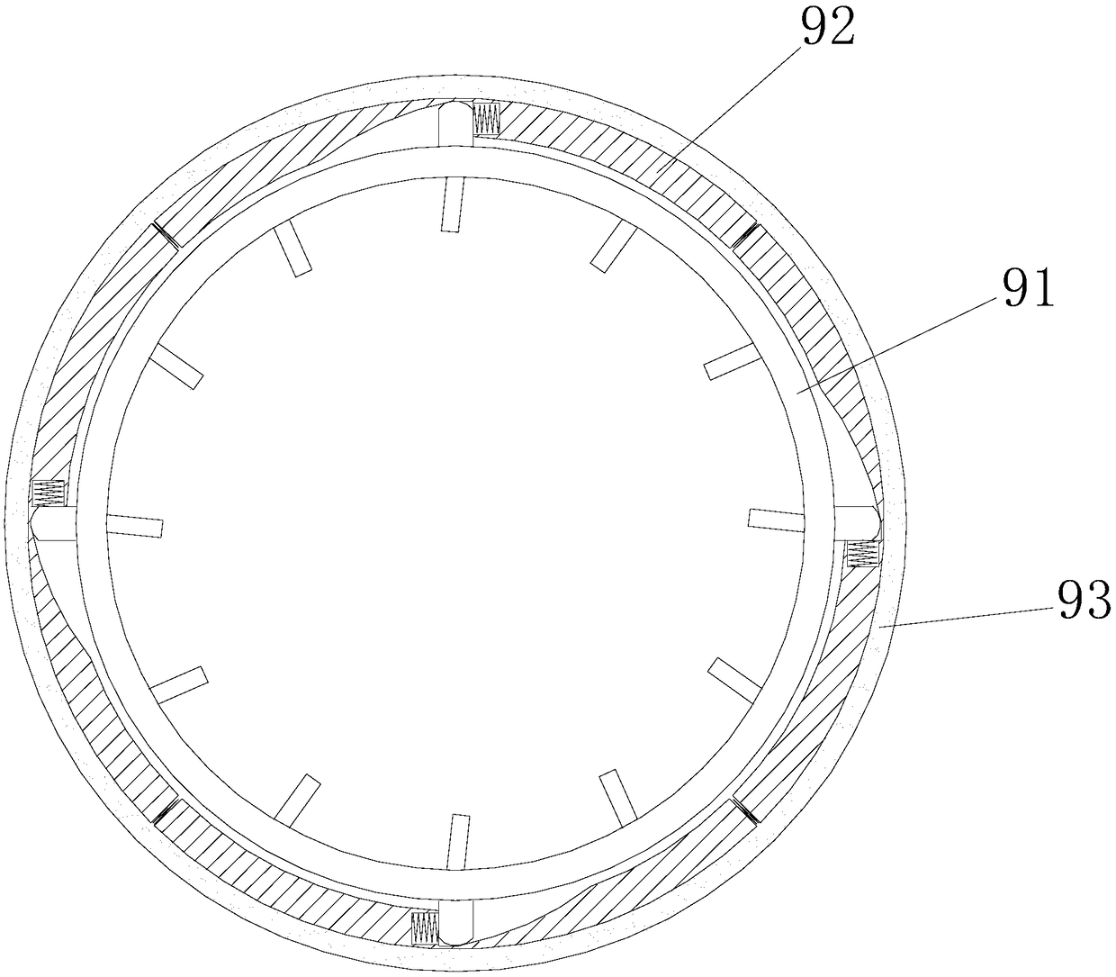 Double-channel metal pipeline joint for cold and hot water mixed flow based on hot expansion and cold rotation