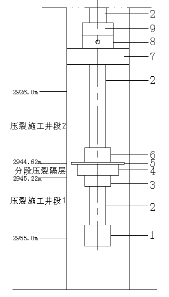 Staged fracturing construction yield increment method for waterpower in deep thickened oil deposit thick-bedded sandstone storage layer