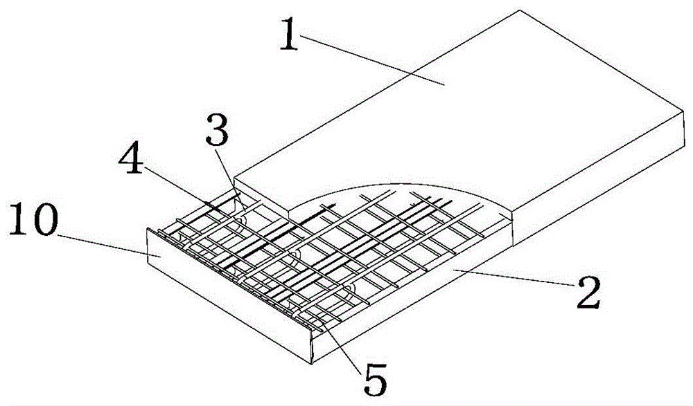 Grooved frp plate with flange-concrete composite bridge deck