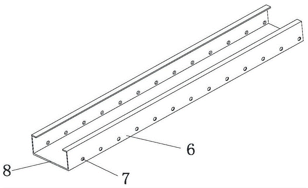 Grooved frp plate with flange-concrete composite bridge deck