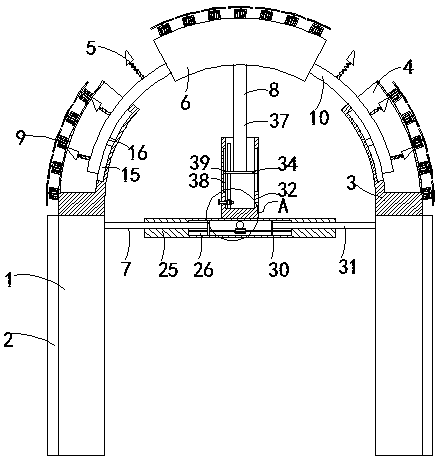 Extrusion swelling rock highway tunnel supporting device