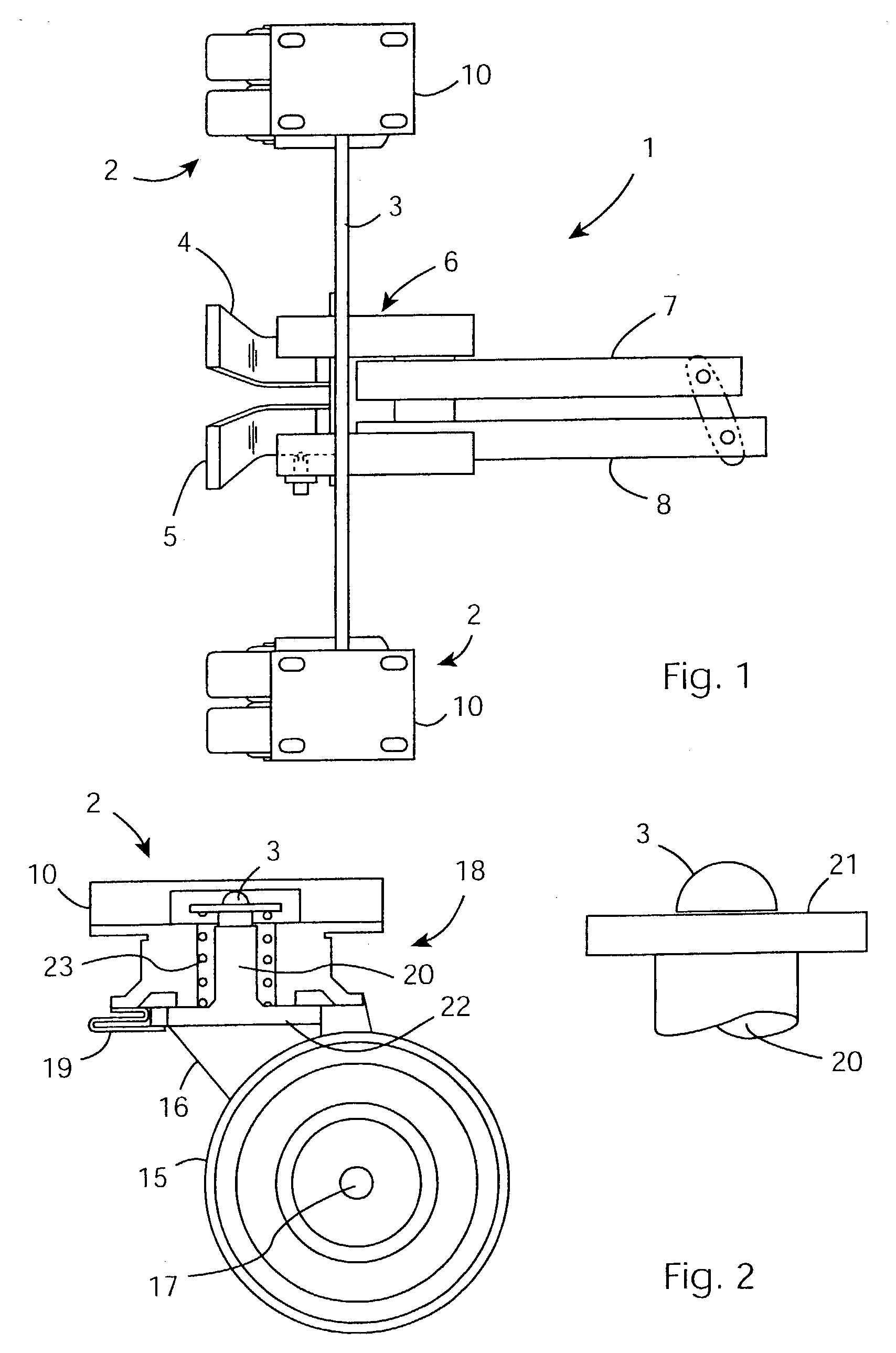 Trolley wheel mechanism