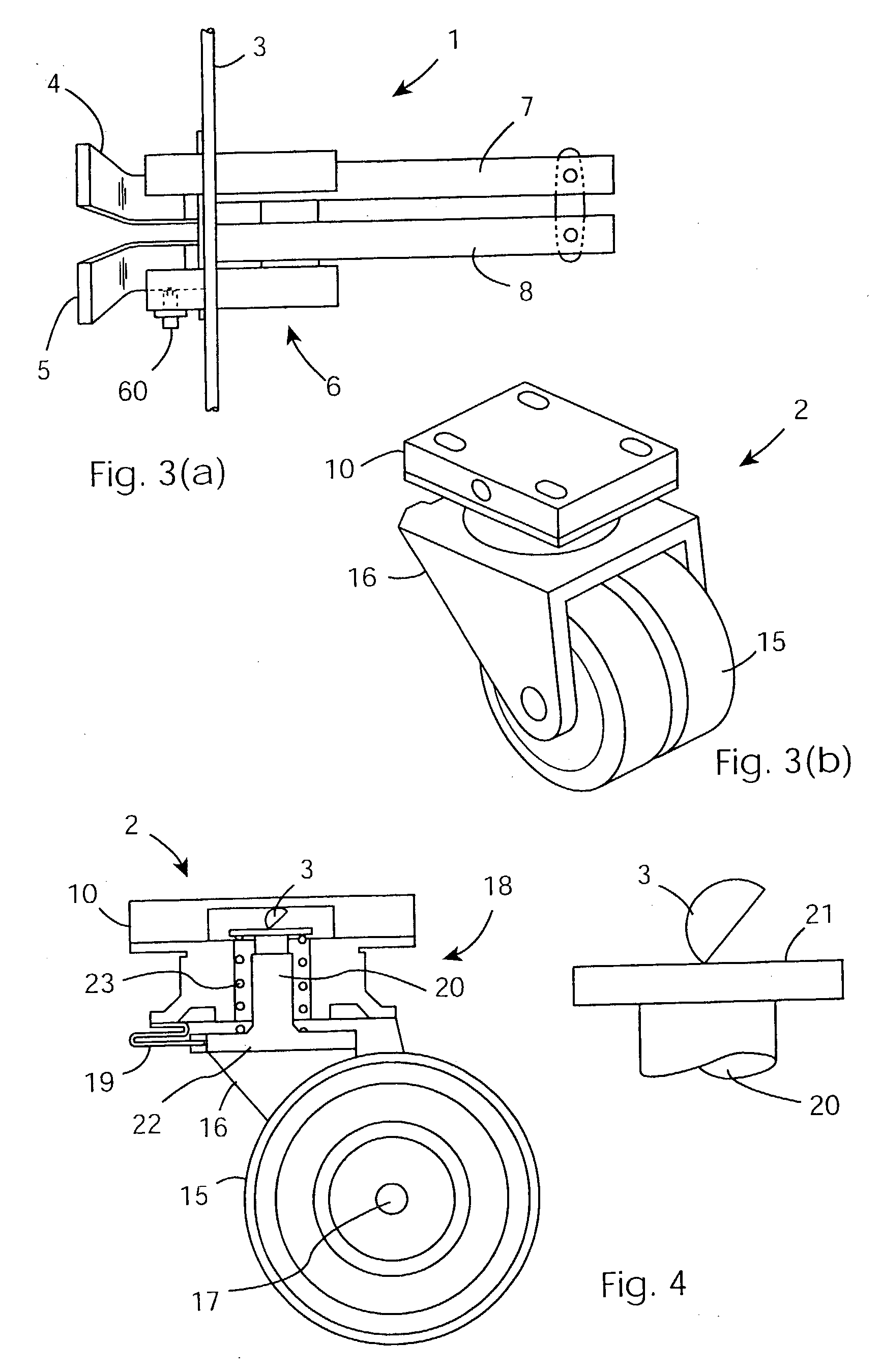 Trolley wheel mechanism